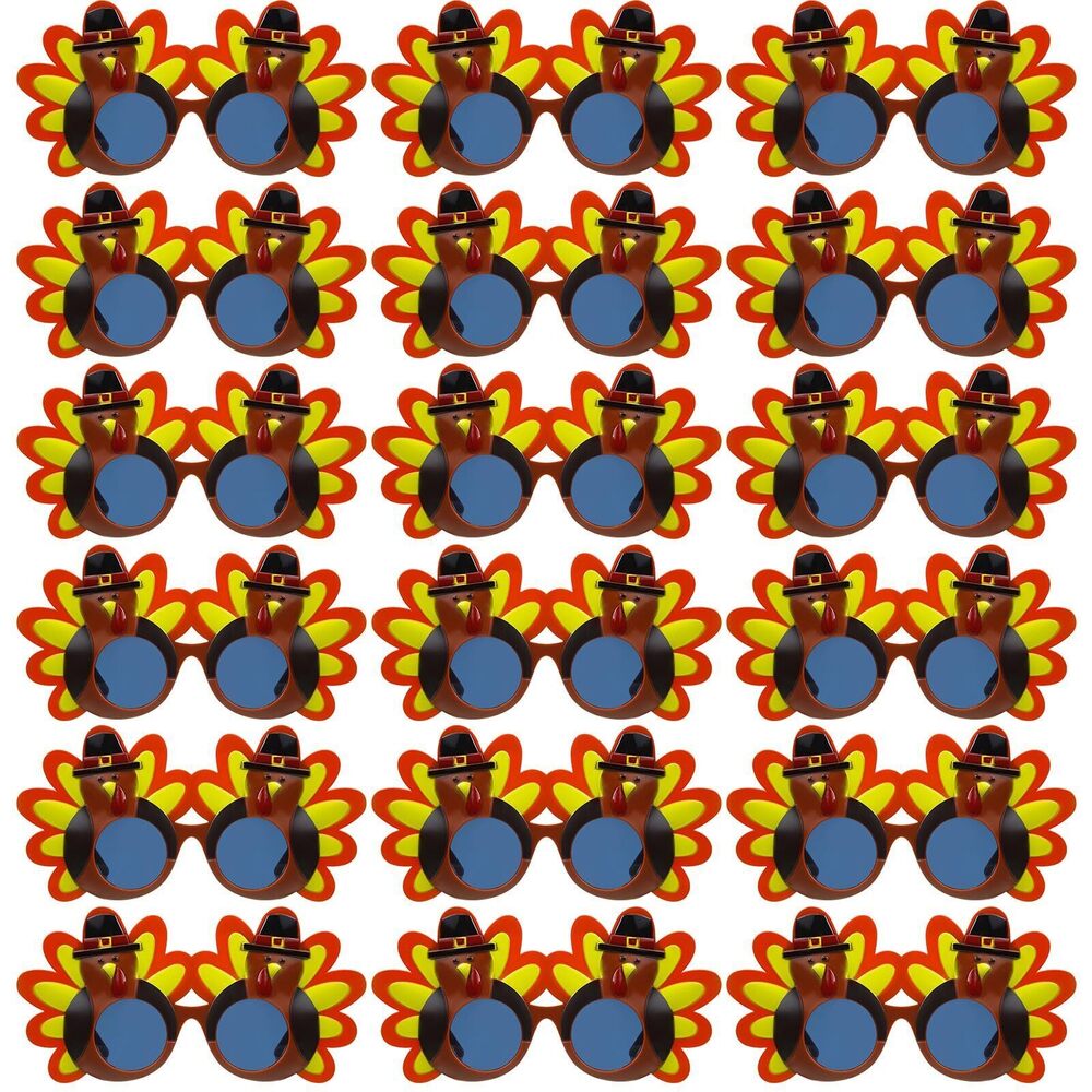 2175 Thanksgiving Turkey Sunglasses Funny Cartoon Eyeglasses Turkey Glasses